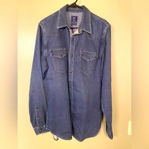 Gap large tall denim shirt